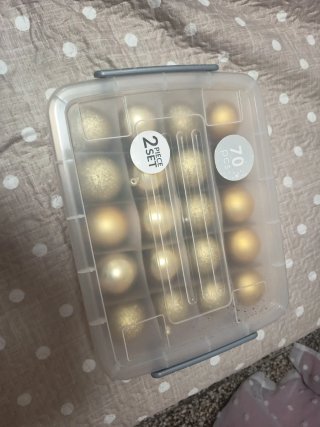 70 Bolas Navidad Doradas Plástico