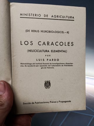 MINISTERIO DE AGRICULTURA, LOS CARACOLES, Luis Pardo