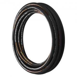 Manguera Hidráulica 3/4 pulgadas x 50 pies, Manguera Hidráulica Enrollada 3120 PSI, Manguera Hidráulica de Caucho con 2 Trenzas de Acero de Alta Resistencia, Manguera Hidráulica a Granel -20℃ a 14...