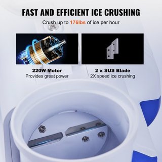 Macchina del Ghiaccio Elettrica Trita Ghiaccio 176LBS/Hr Produttore di Coni di Ghiaccio