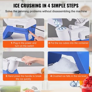 Macchina del Ghiaccio Elettrica Trita Ghiaccio 176LBS/Hr Produttore di Coni di Ghiaccio