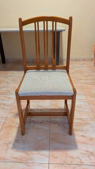 Juego 4 Sillas Comedor Madera Tapizadas