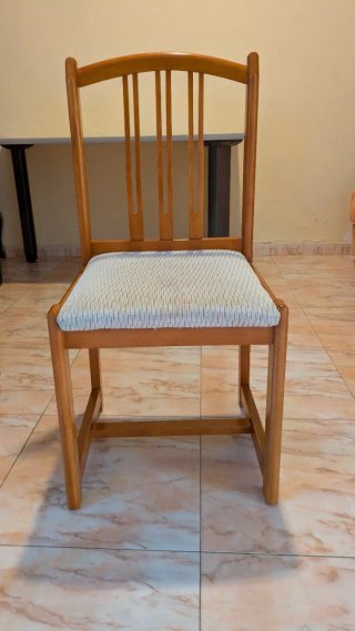 Juego 4 Sillas Comedor Madera Tapizadas