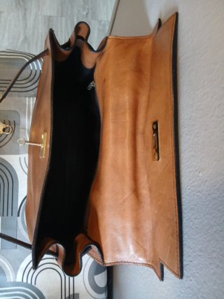 Borsa pelle marrone tipo Hermes