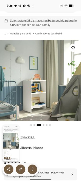 Cambiador Bebé Ikea Smagora