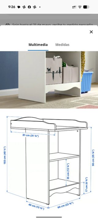 Cambiador Bebé Ikea Smagora