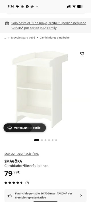 Cambiador Bebé Ikea Smagora