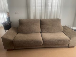 2 Divani 3/4 posti in tessuto beige/marrone
