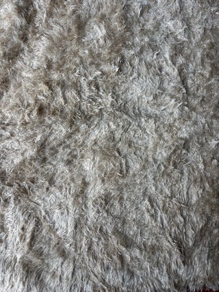 Tappeto Shaggy Beige e Bianco