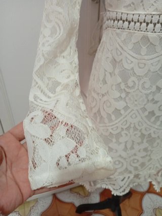 Vestito bianco pizzo elegante
