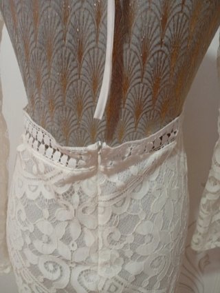 Vestito bianco pizzo elegante