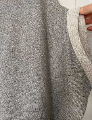 Abito cotone beige/grigio taglia unica
