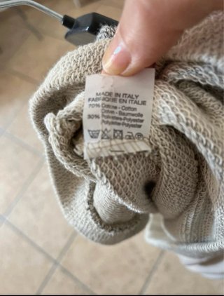 Abito cotone beige/grigio taglia unica