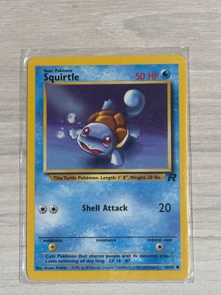 Carta Pokémon Squirtle Team Rocket Original