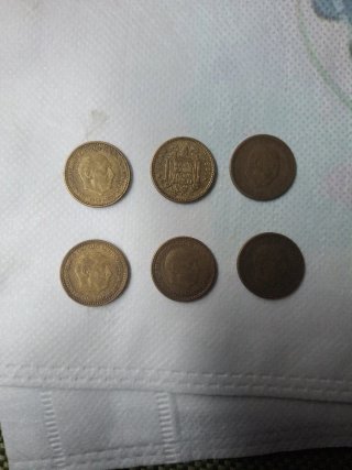 6 Monedas 1 Peseta España