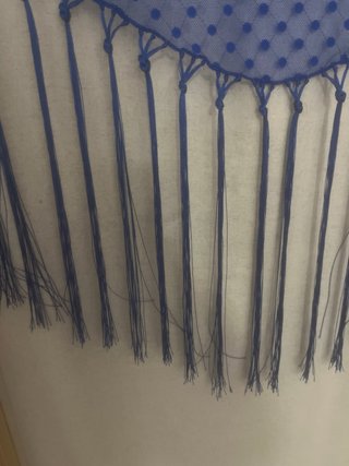 Manton Flamenca Niña Azul Plumeti