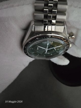 Orologio Cronografo Corgeut Verde Argento