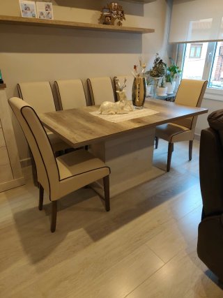 Silla Verona Conforama Beige y marrón