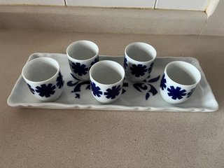 Juego chupitos Sargadelos porcelana