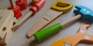 Set herramientas madera infantil