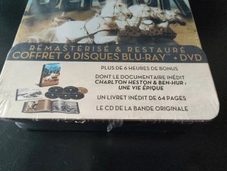 Ben-Hur. Cofre Metálico. Blu-ray, DVD y CD.