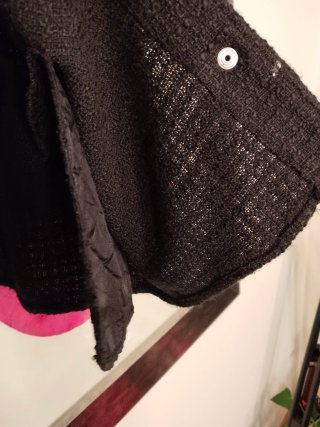 Chaqueta Zara Negra Texturizada