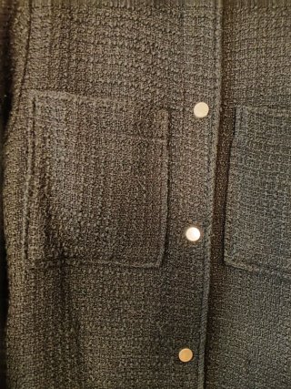 Chaqueta Zara Negra Texturizada