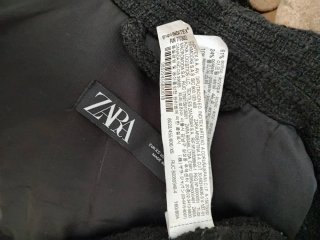 Chaqueta Zara Negra Texturizada