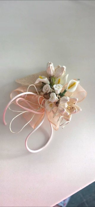 Tocado niña comunión flores