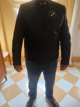 Chaqueta Cuero BMW Negra