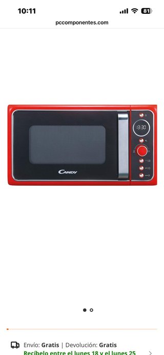 Microondas Candy Rojo