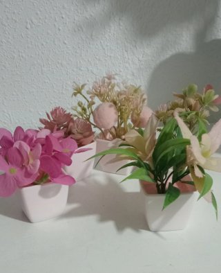 5 Vasi Decorativi Artificiali Piccoli