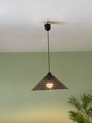 2 lámparas de techo estilo ratán / mimbre
