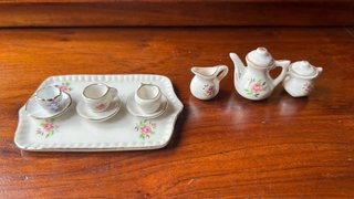 Set Miniatura Porcelana Casa Muñecas