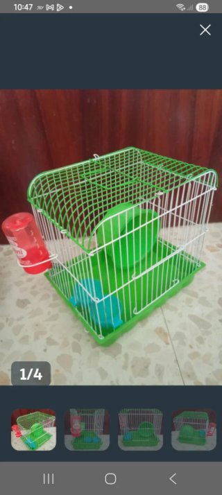 Jaula Hamster/Pajaros con Accesorios