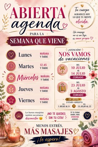 Masaje relajante y descontracturante