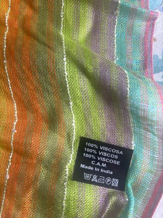 Fular de rayas multicolor
