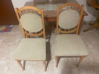 Mesa Comedor Cristal y 4 Sillas Madera
