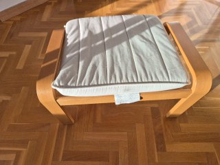 Sillón POÄNG Ikea Madera Blanco con reposapies