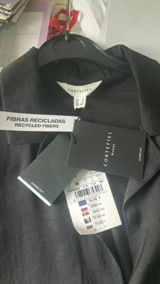 Camisa negra Cortefiel mujer talla M