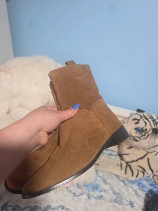 Botines de ante marrón talla 40
