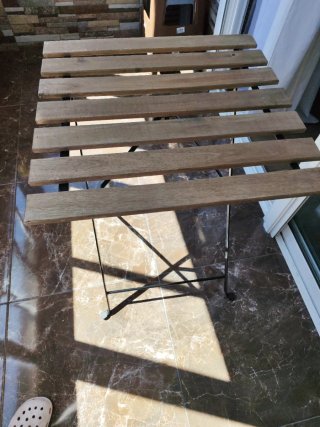 Mesa plegable madera y metal