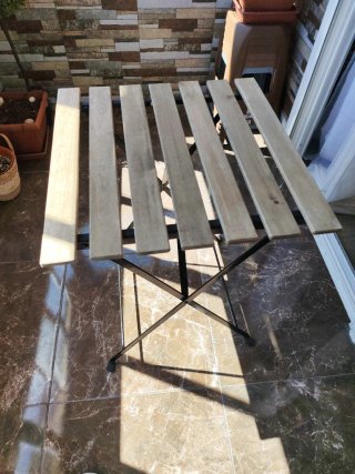 Mesa plegable madera y metal