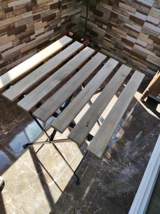 Mesa plegable madera y metal