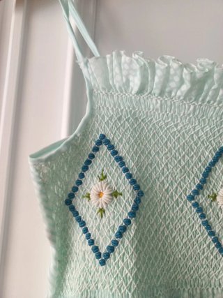 Camisón Vintage artesanal Talla S Nido Abeja