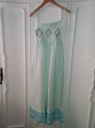 Camisón Vintage artesanal Talla S Nido Abeja