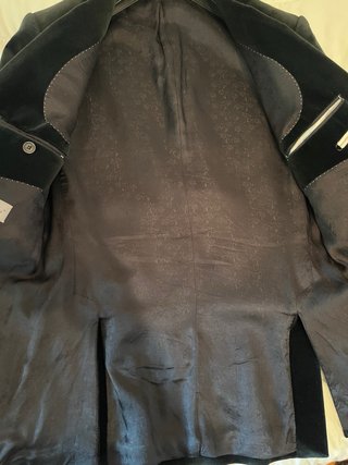 Americana Terciopelo Emidio Tucci Negra. Talla 48