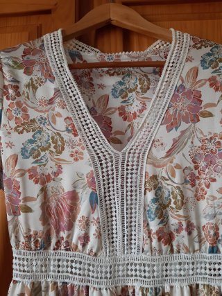 Vestido largo estampado floral