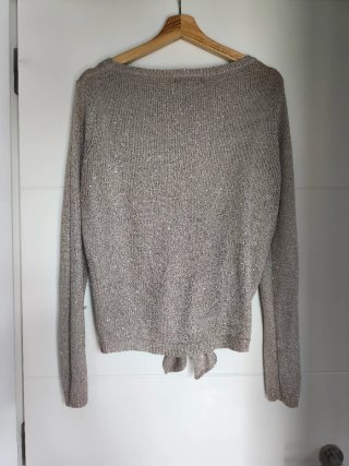 Jersey Zara Brillo Beige Talla Única