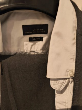 Traje de chaqueta gris 16 años